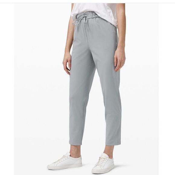 Lululemon Rhino Gray Keep Moving High Rise Luxtreme Full Length Pants Size 10 - Picture 1 of 12